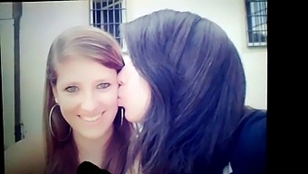 A Man Masturbates To A Lesbian Duo