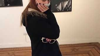 Exploring Sexual Pleasure In A Gallery With A Vibrator