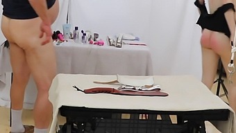 Two Girls In Bdsm Scenes Receive Oral Sex And Ejaculation